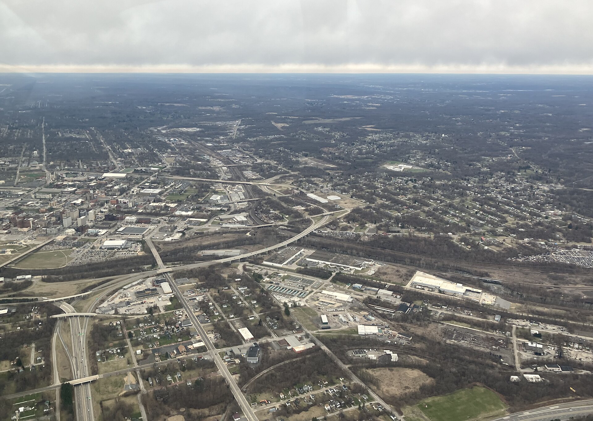 Aerial view of downtown Youngstown