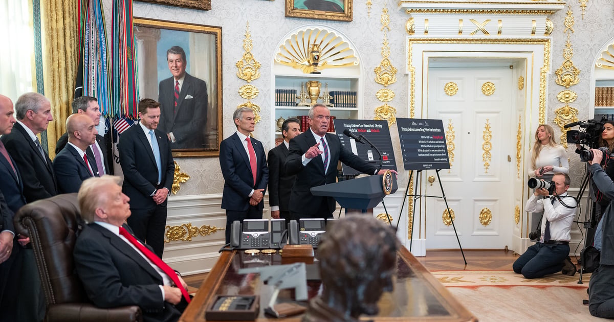Health and Human Services Secretary Robert F. Kennedy Jr. speaks in the Oval Office
