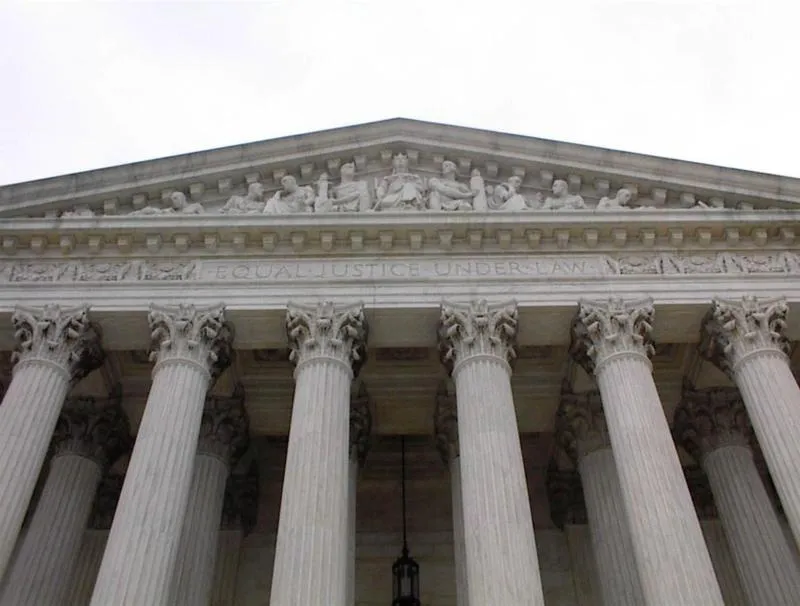 The west facade of the U.S. Supreme Court building in Washington