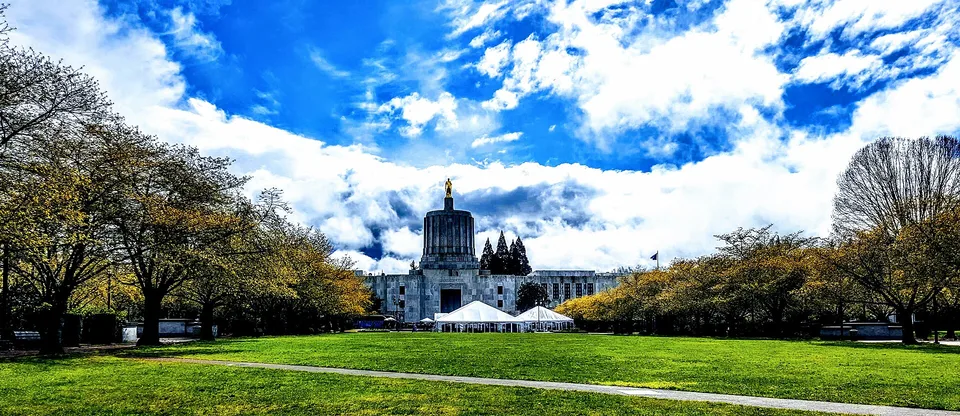 The Oregon State Capitol in Salem
