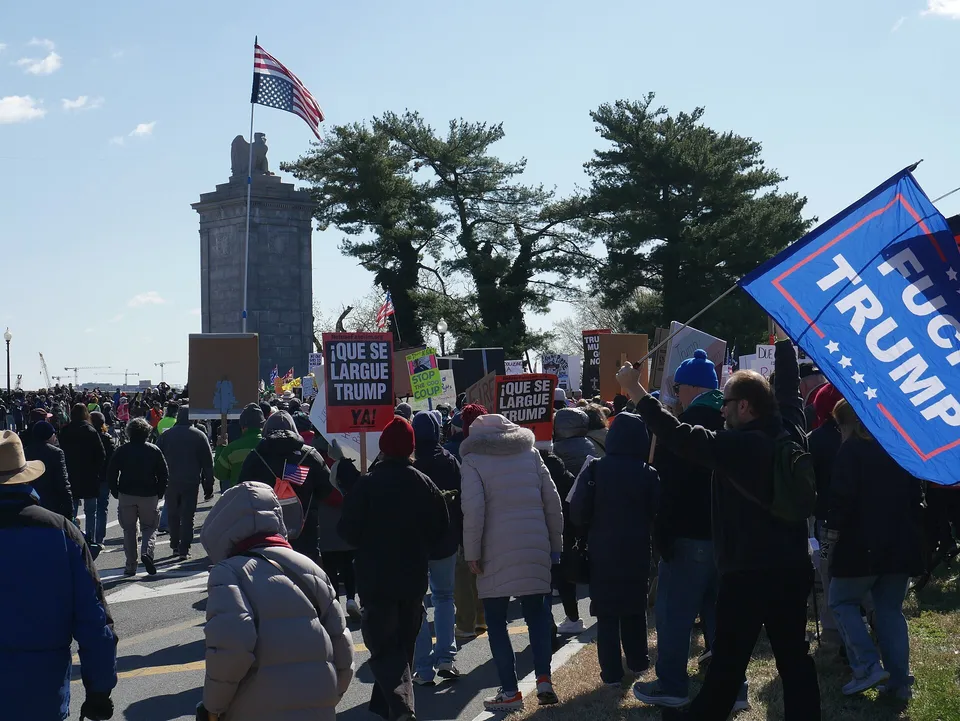 No Kings protesters in Washington, D.C.