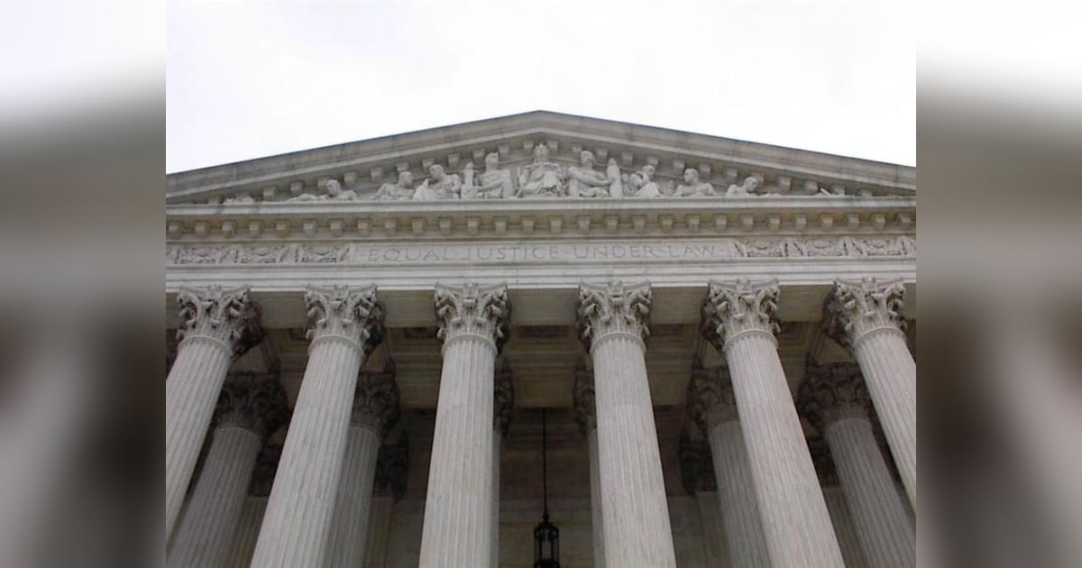 The west facade of the U.S. Supreme Court building in Washington