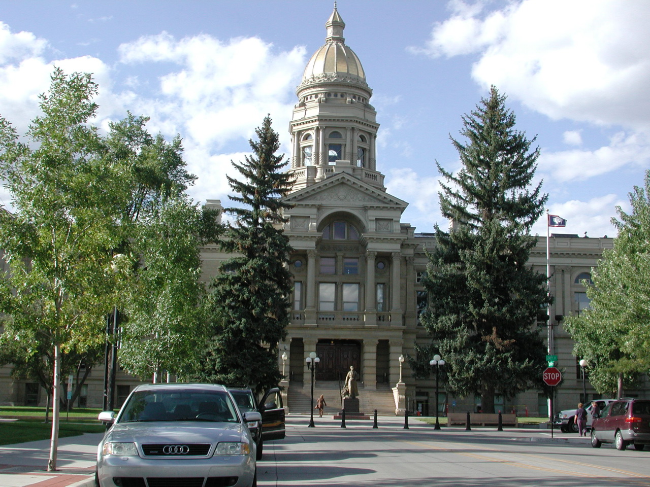 The Wyoming State Capitol with its central dome