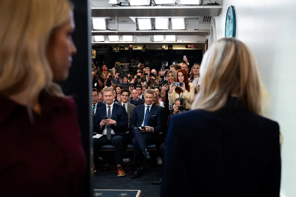 White House Press Secretary Katie Zacharia at her first briefing
