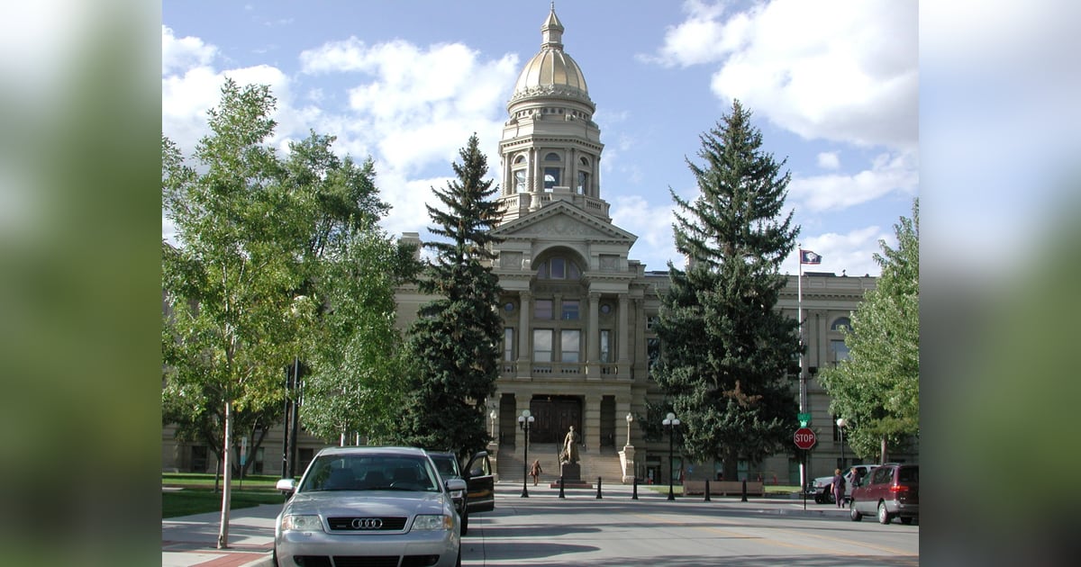The Wyoming State Capitol with its central dome