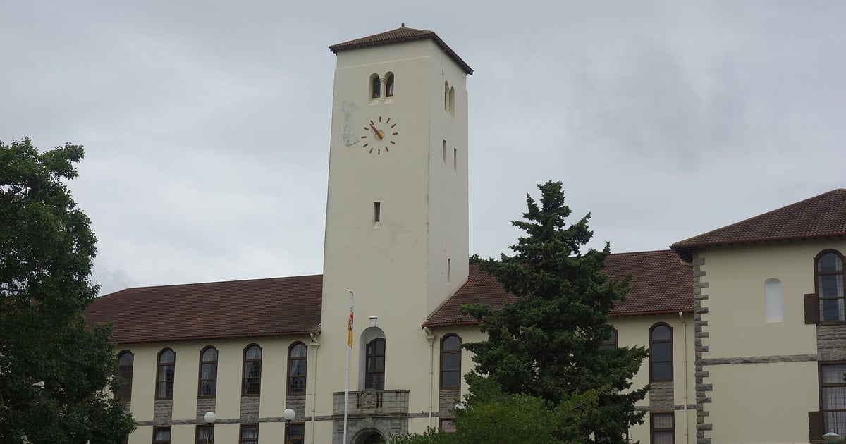 Main building of Rhodes University in Makhanda