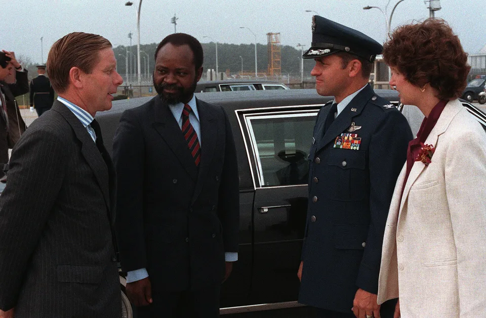 Mozambican President Samora Machel in a 1985 photograph