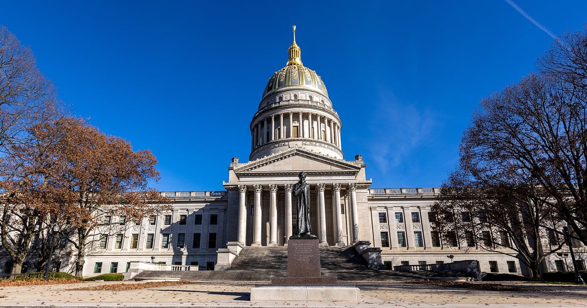 The gold-domed West Virginia State Capitol